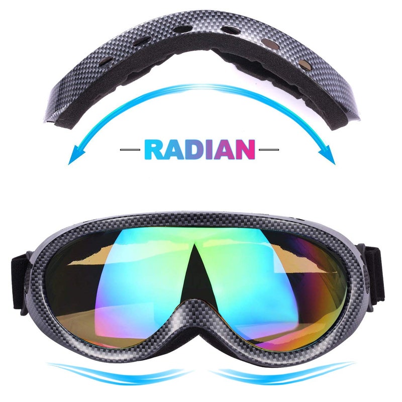 Rngeo Ski Goggles, Pack of 2, Snowboard Goggles for Kids, Boys & Girls, Youth, Men - Image 2